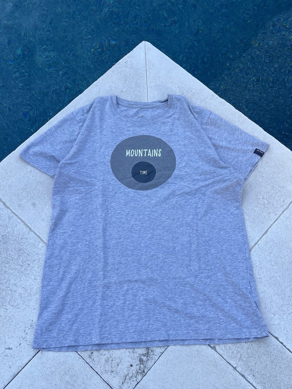 Arcteryx Cotton T-shirt 'Mountains Time' SIZE M Heathered Gray 100% Cotton 2015